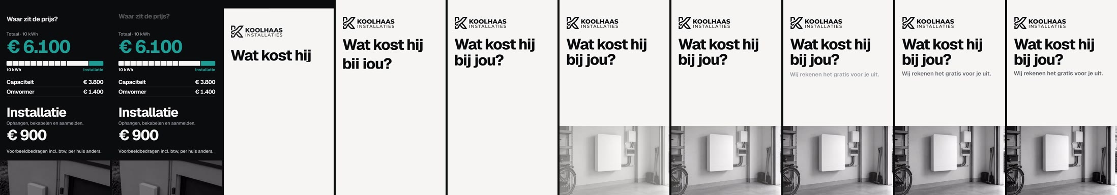Strip van frame 414 tot 434: het witte vlak schuift omhoog
